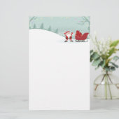 Schneien der frohen Weihnachten + Briefpapier (Stehend Vorderseite)