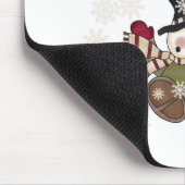 Schneien viel Spaß Mousepad (Ecke)