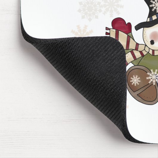 Schneien viel Spaß Mousepad (Ecke)