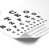 Schnell-Augentestdiagramm Poster (Ecke)