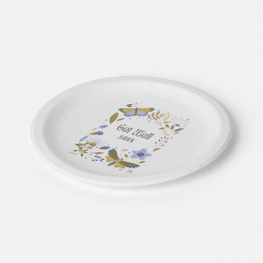 Schnell Blues Paper-Teller Pappteller (Schrägansicht)