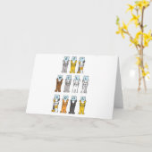 Schnell Cartoon Katzen Karte (Gelbe Blume)