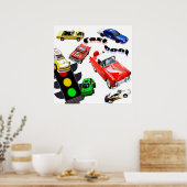Schnell, Cool, Autos Poster (Küche)