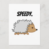 Schnell den Igel, Funny Fast Animal Cartoon Postkarte (Vorderseite)