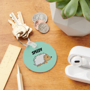 Schnell den Igel, Funny Fast Animal Cartoon Schlüsselanhänger