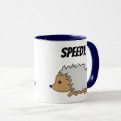 Schnell den Igel, Funny Fast Animal Cartoon Tasse (VorderseiteRechts)