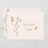 Schnell die minimale florale Postkarte bekommen (Vorne/Hinten)