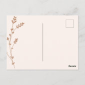 Schnell die minimale florale Postkarte bekommen (Rückseite)