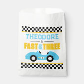 Schnell & Drei Rennwagen 3. Geburtstagsfeier Geschenktütchen (Vorderseite)