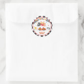 Schnell ein Rennen zum ersten Geburtstag Runder Aufkleber (Tasche)