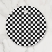 Schnell ein roter Retro-Rennwagen zum Thema Geburt Geschenkanhänger (Rückseite)