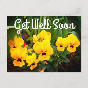 Schnell eine gelbe Pansy #1 Postkarte