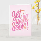 Schnell eine glänzende rosa Kalligraphie Karte (Gelbe Blume)