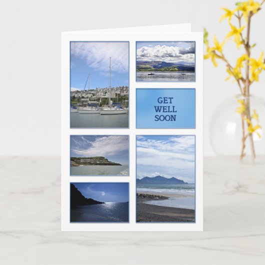 Schnell eine Karte mit Meeresszenen (Gelbe Blume)