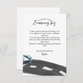 Schnell Eins Rennwagen Geburtstag Dankeskarte (Vorne/Hinten)