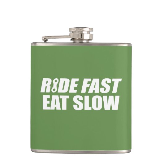 Schnell essen langsam flachmann (Vorderseite)