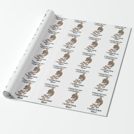 Schnell essendes Eichhörnchen Lustiger Spruch Geschenkpapier