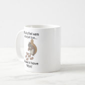 Schnell essendes Eichhörnchen Lustiger Spruch Kaffeetasse (Vorderseite Links)