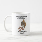 Schnell essendes Eichhörnchen Lustiger Spruch Kaffeetasse (Links)