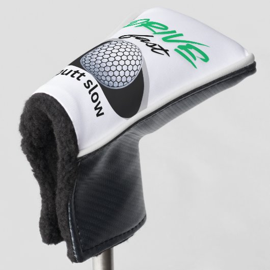 Schnell fahren, langsam absetzen golf headcover (3/4 Vorderseite)