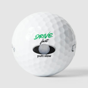 Schnell fahren, langsam absetzen golfball