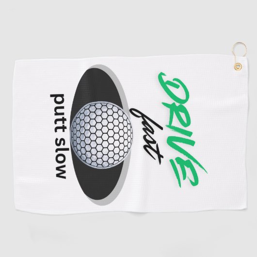 Schnell fahren, langsam absetzen golfhandtuch (Horizontal)