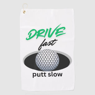 Schnell fahren, langsam absetzen golfhandtuch