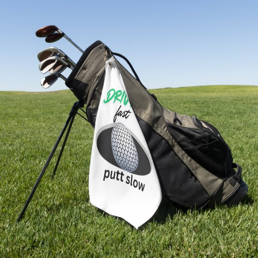 Schnell fahren, langsam absetzen golfhandtuch (Gras)