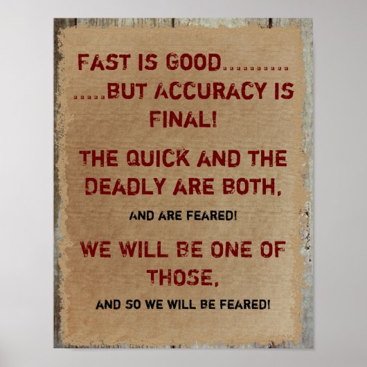 Schnell Gezeichnet Motivationspopster Poster (Vorne)