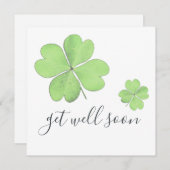 Schnell grün Vierblättriges Kleeblatt (Vorne/Hinten)