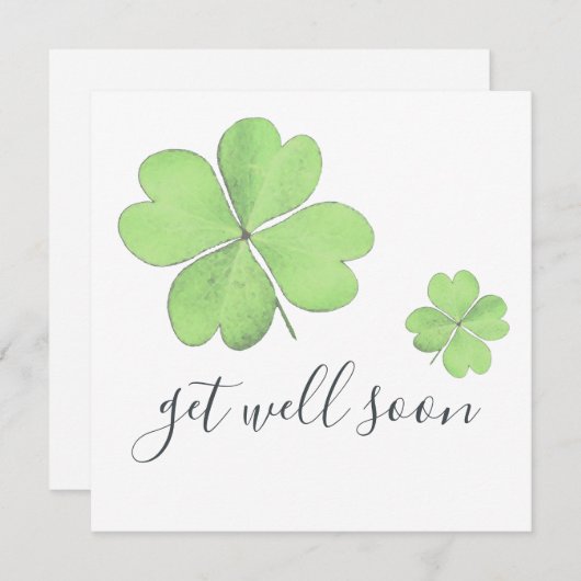 Schnell grün Vierblättriges Kleeblatt (Vorne/Hinten)