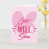 Schnell grüßen Sie sich von Pink Dotted Heart Gruß Karte (Gelbe Blume)