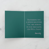 Schnell gut rosa Blume Karte (Innenseite)