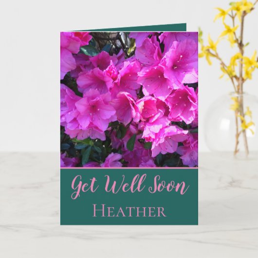 Schnell gut rosa Blume Karte (Gelbe Blume)