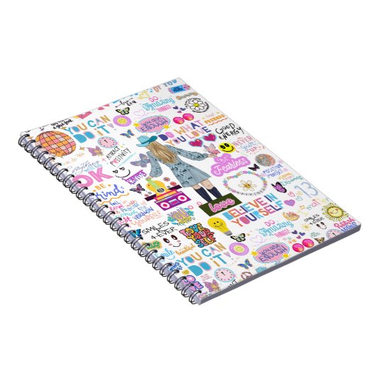 Schnell inspiriert Affirmation Spiral Notebook Notizblock (Rechte Seite)
