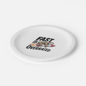 Schnell ist eine überbewertete Slocket Pappteller (Schrägansicht)