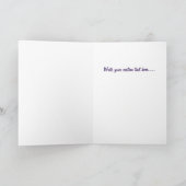 Schnell Lila Typografie-Gruß Karte (Innenseite)