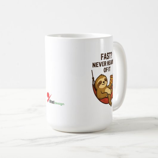 Schnell? Nie gehört Kaffeetasse (VorderseiteRechts)