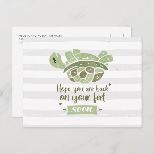 Schnell Niedlich Spaß machen will nähren Postkarte (Vorne/Hinten)