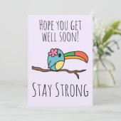 Schnell Niedliche Toucan Violet Card Karte (Stehend Vorderseite)