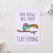 Schnell Niedliche Toucan Violet Card Karte (Vorderseite/Rückseite Beispiel)