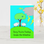 Schnell Niedlicher Cartoon Schafe Karte (Gelbe Blume)