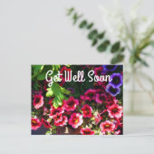 Schnell Rot Petunias #1 Postkarte (Stehend Vorderseite)