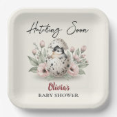 Schnell rustikale Babymädchen-Dusche Pappteller (Vorderseite)