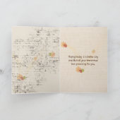 Schnell SonnenblumenBouquet auf der Ziegelkarte Karte (Innenseite)