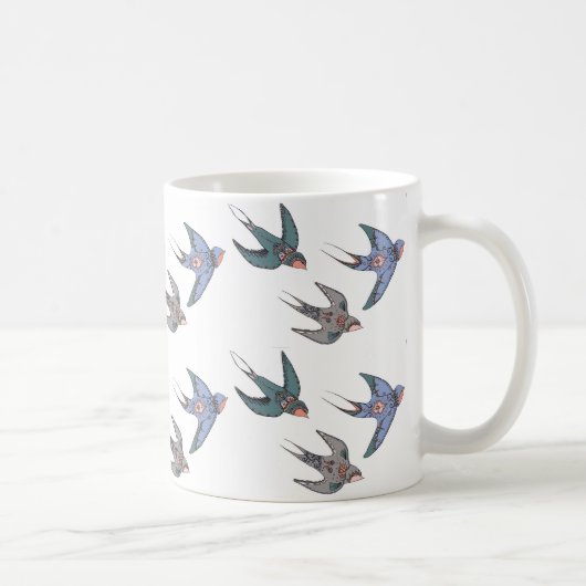 Schnell Swooping Schwalben-Tasse Kaffeetasse (Rechts)