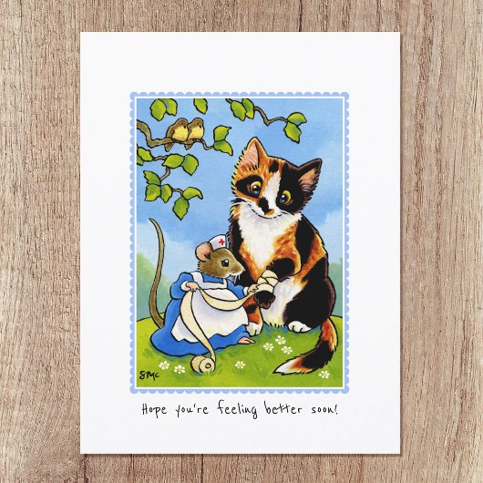 Schnell und benutzerdefiniert für Cat Mouse Postkarte