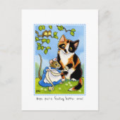 Schnell und benutzerdefiniert für Cat Mouse Postkarte (Vorderseite)