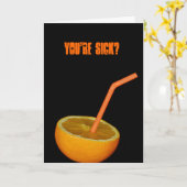 Schnell und gut auf Orange Juckkarte Karte (Gelbe Blume)