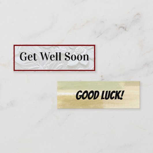 Schnell und gut - Viel Glück Mini Business Card Mini Visitenkarte (Vorne/Hinten)